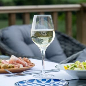 white wine in a mothers day wine glass